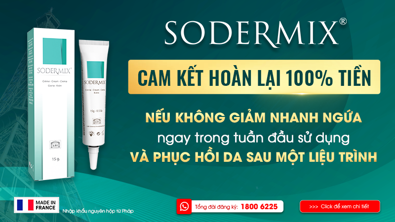 SODERMIX® cam kết: Hoàn lại toàn bộ tiền nếu không giảm nhanh ngứa ngay trong tuần đầu sử dụng và phục hồi tổn thương da sau một liệu trình